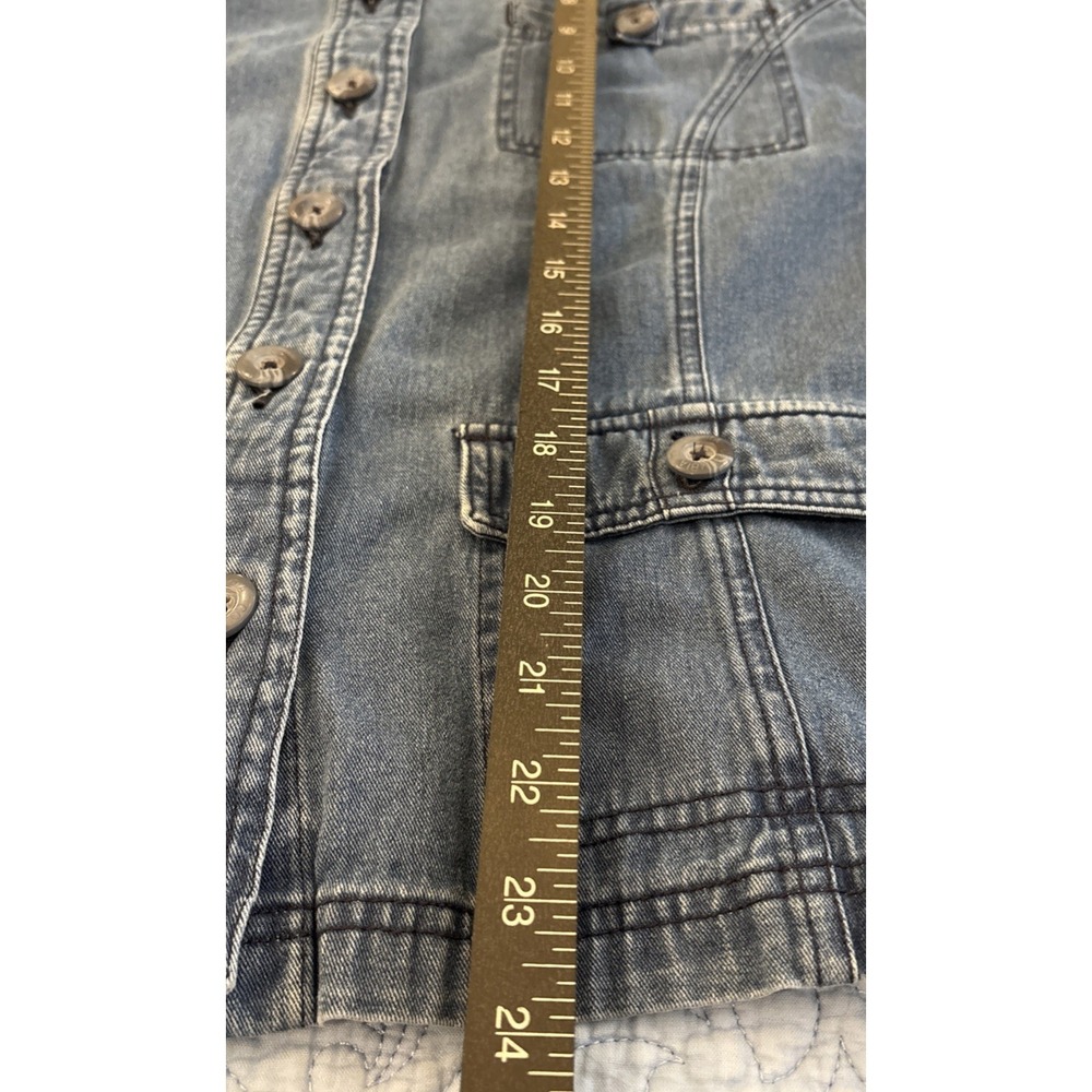 Columbia Women's Large Denim Shirt Jacket Shacket Chore Artsy - Picture 6 of 8